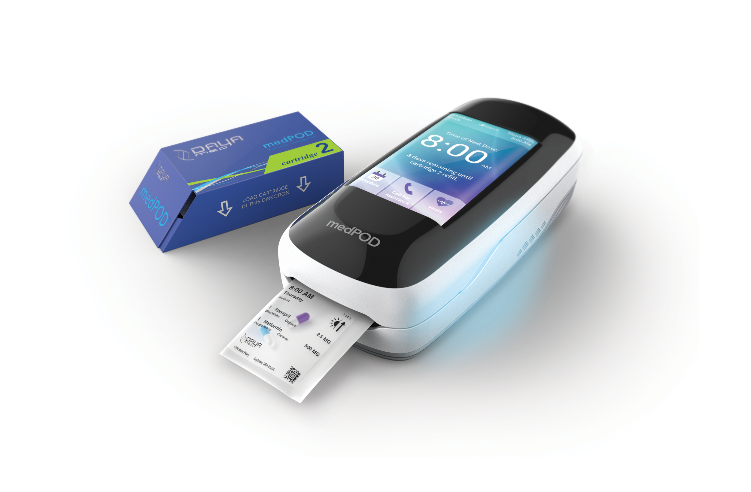Dayamed medPod device and interface