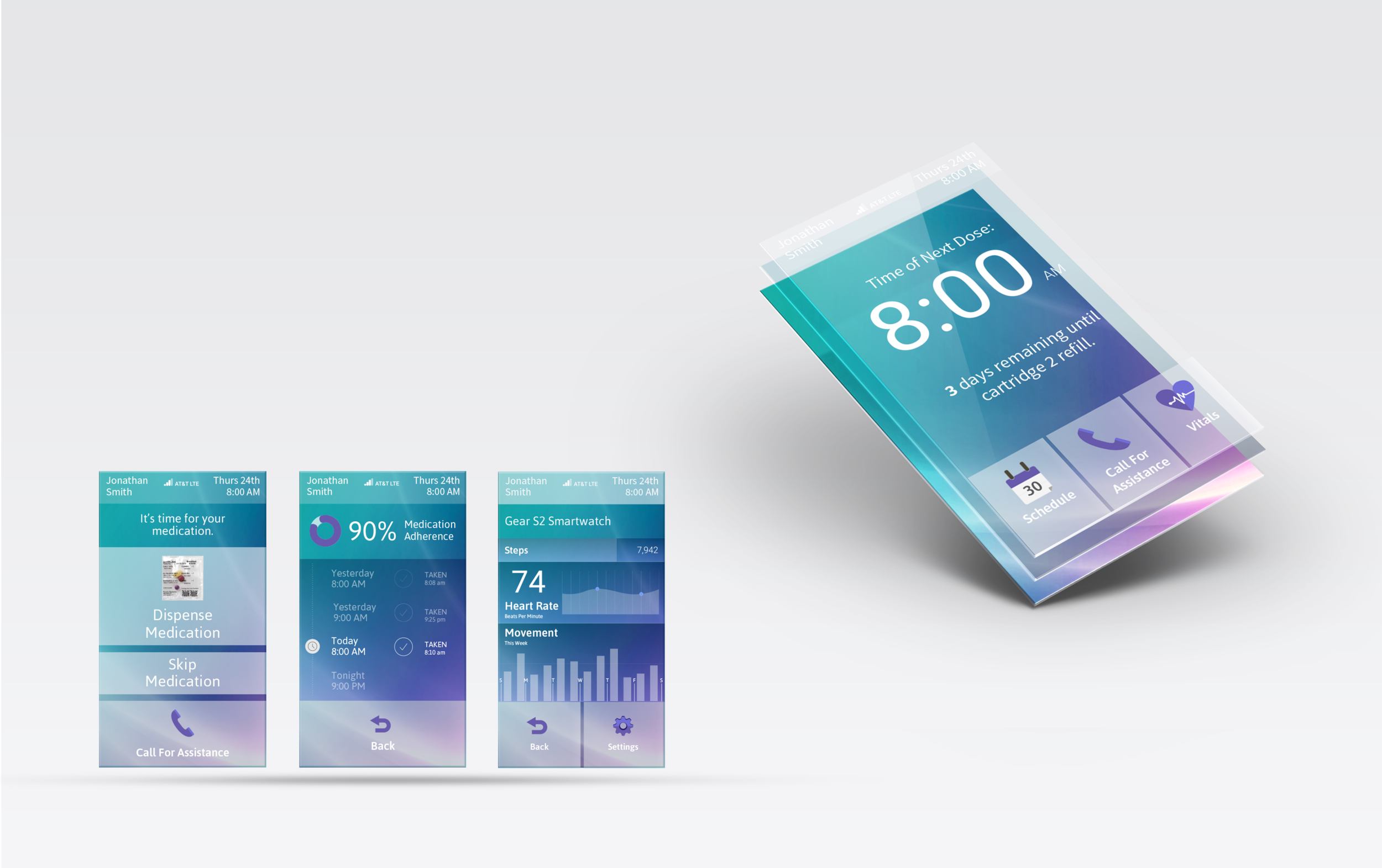 Final UI direction for the medPod