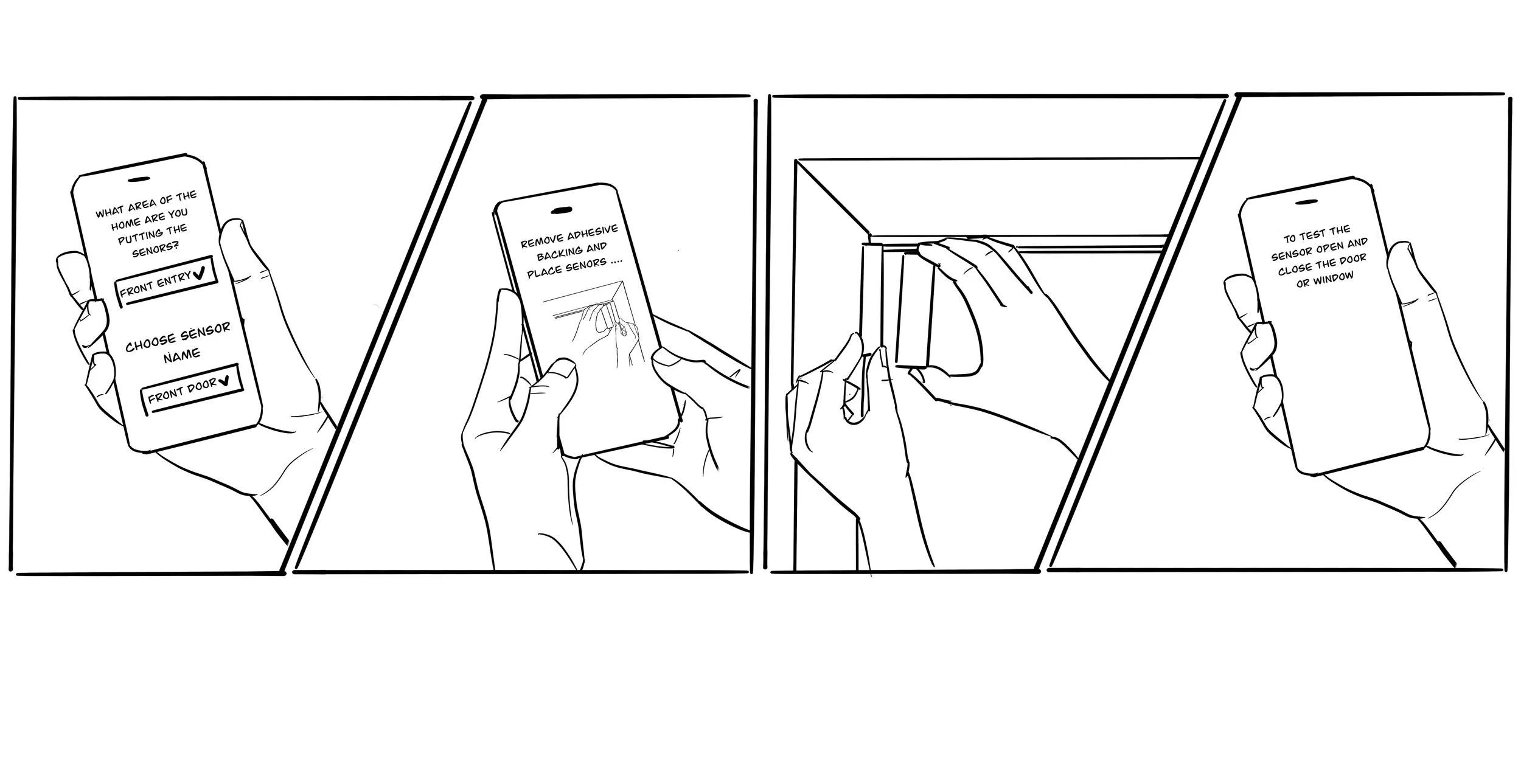 Storyboard: device setup instructions