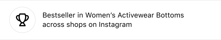 IG Best Seller banner component, light mode