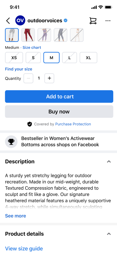 Section banner in light mode with full PDP context