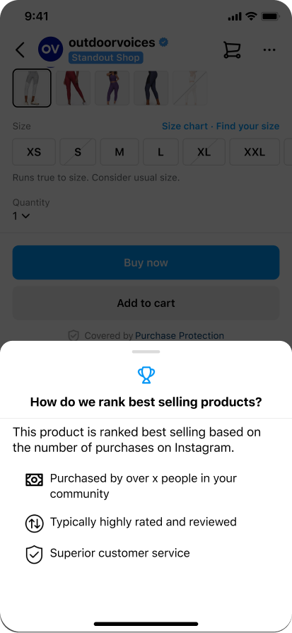 How do we rank best-selling products bottom sheet